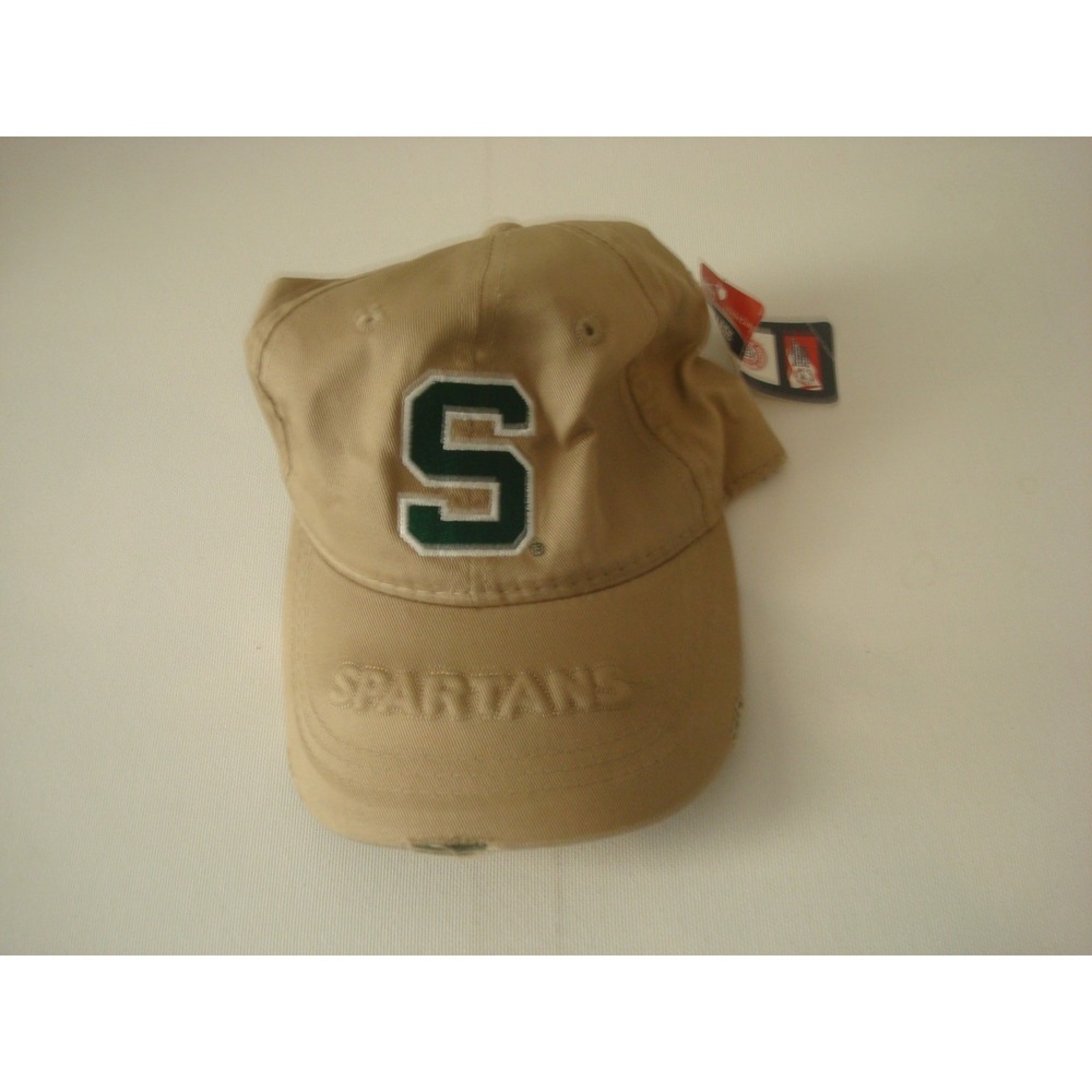 MICHIGAN STATE SPARTAN BEACH SKATE SURF ADJUSTABLE HAT CAP DEADSTOCK  VINTAGE U3